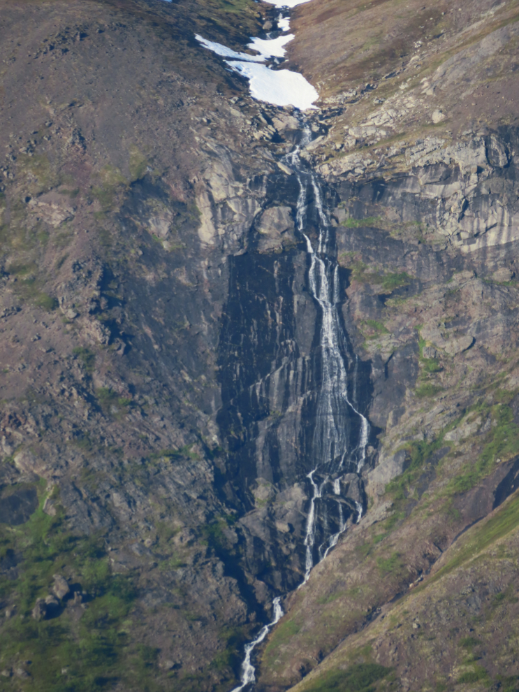 A waterfall in Alta Fjord, Norway.