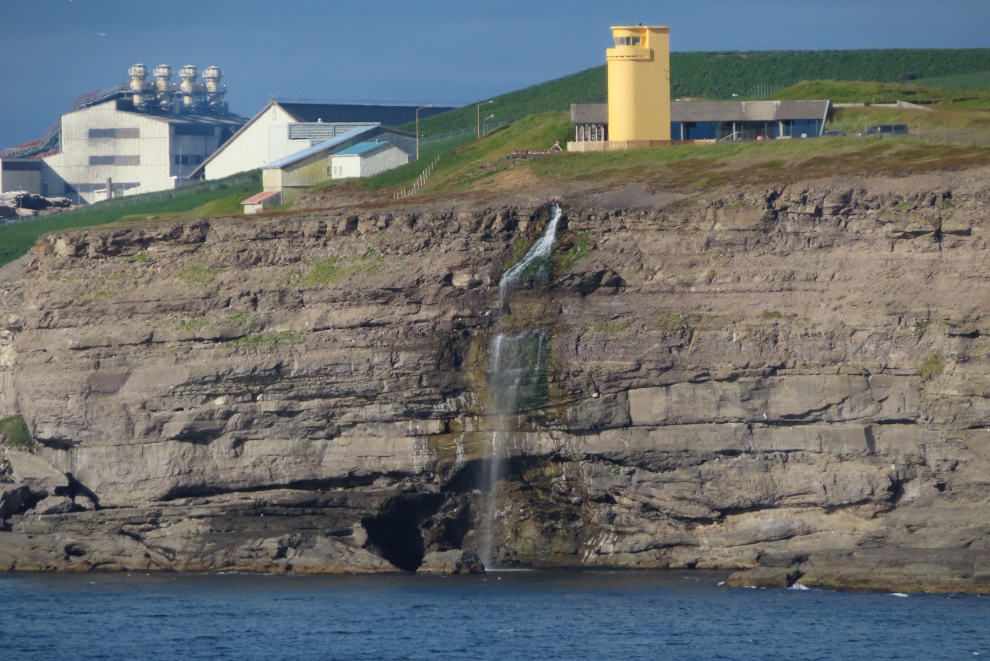 A waterfall at Husavik, Iceland.