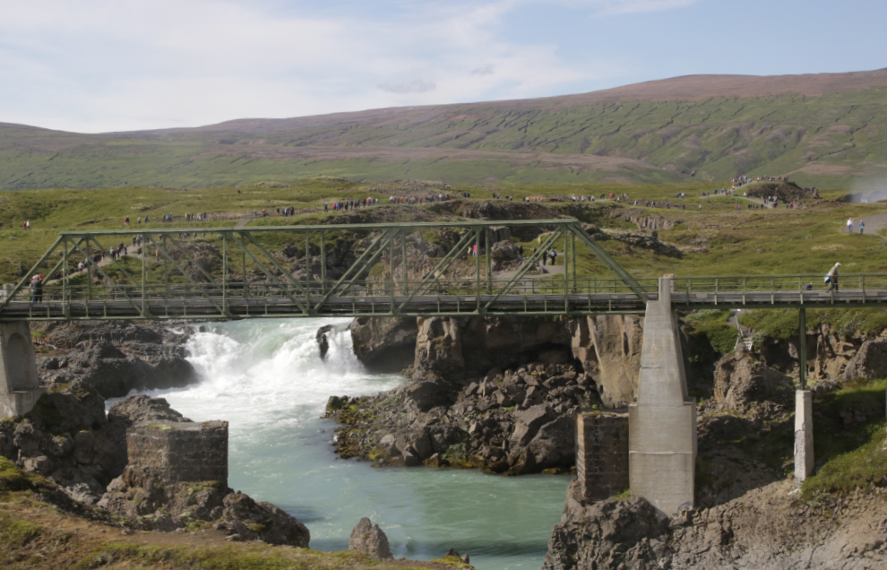 A bridge below Godafoss, Iceland.