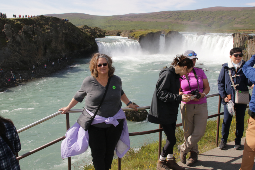 Cathy Dyson at Godafoss, Iceland.