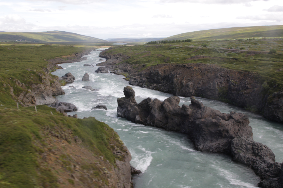 The river Skjalfandafljot below Godafoss, Iceland.