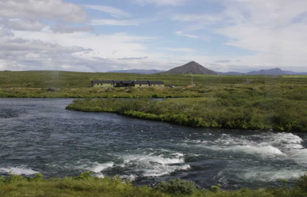 A fishing lodge on the river Laxa in Iceland.
