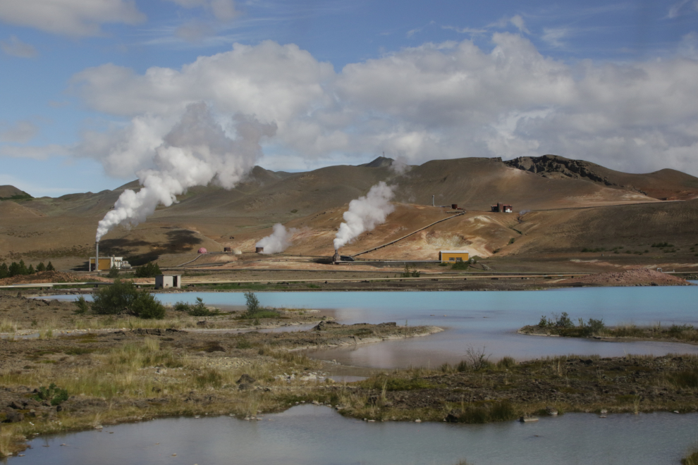The Bjarnarflag Geothermal Power Station in Iceland.