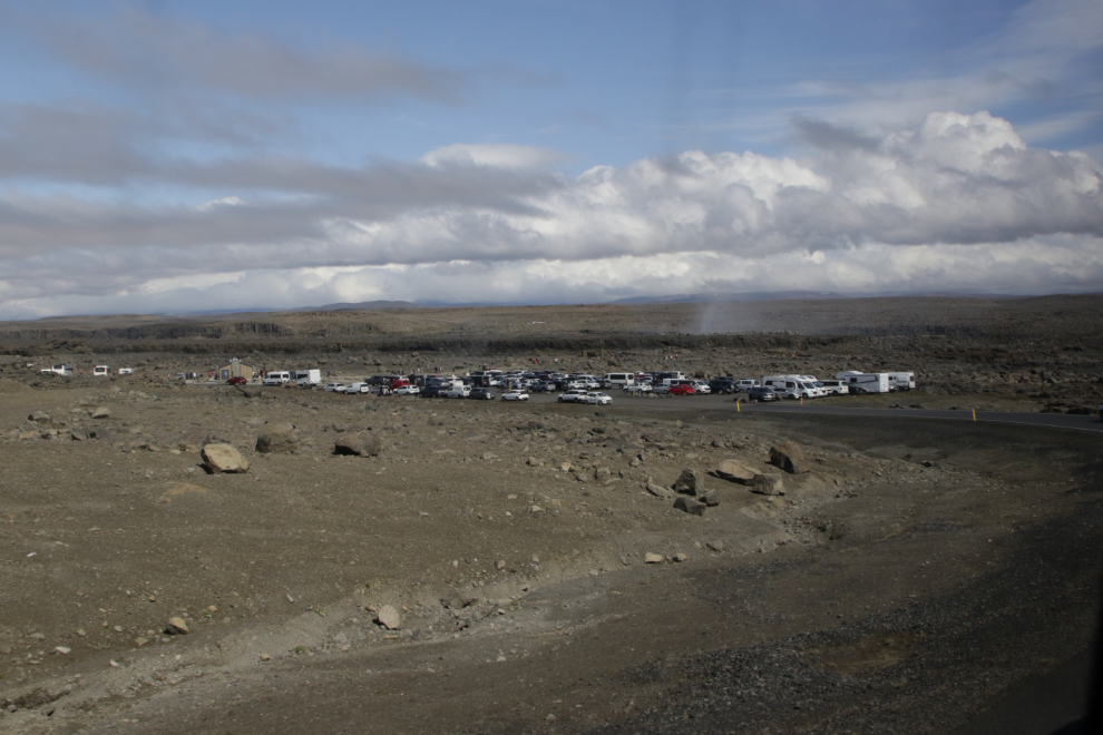 The Dettifoss (West Side) parking lot in Vatnajokull National Park, Iceland.