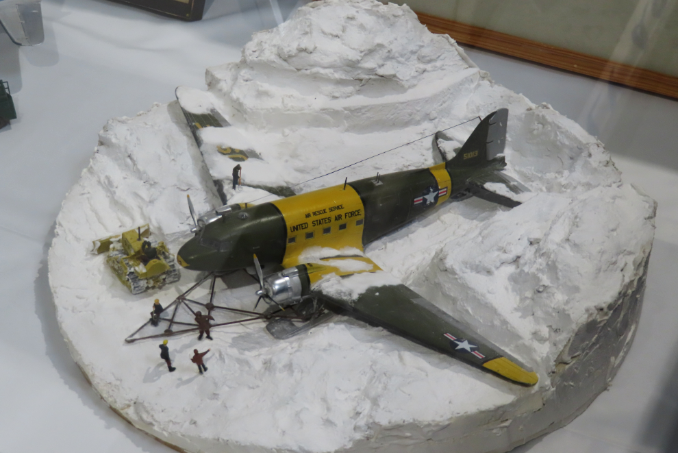 A model of a DC-3 that landed on the Vatnajokull Glacier, at Flugsafn Islands - the Icelandic Aviation Museum at Akureyri.