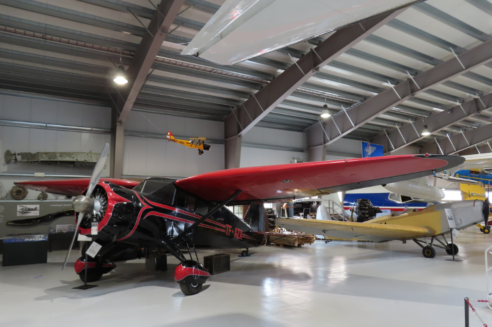 A Stinson SR-8-CM Reliant at Flugsafn Islands - the Icelandic Aviation Museum at Akureyri.