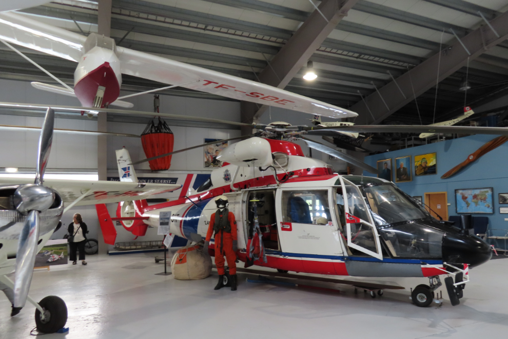 TF-SIF, an Aerospatiale SA.365N Dauphin 2, at Flugsafn Islands - the Icelandic Aviation Museum at Akureyri.