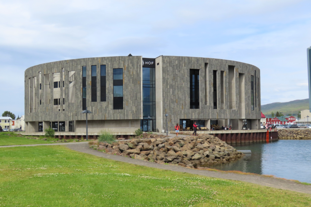 The round Hof Cultural and Conference Centre at Akureyri, Iceland.