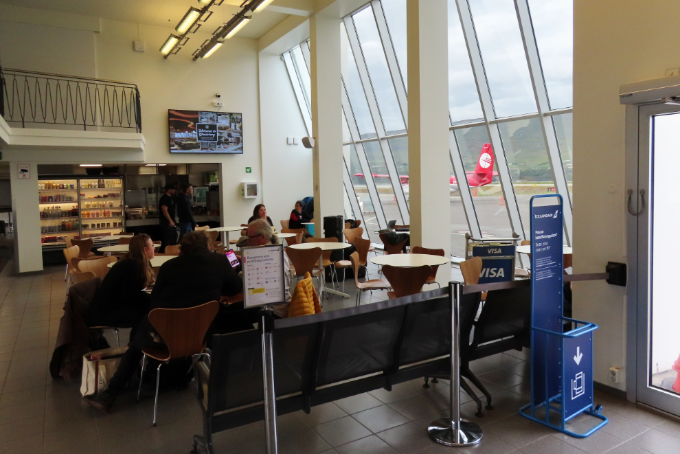 The cafe at Akureyri International Airport (AEY), Iceland.