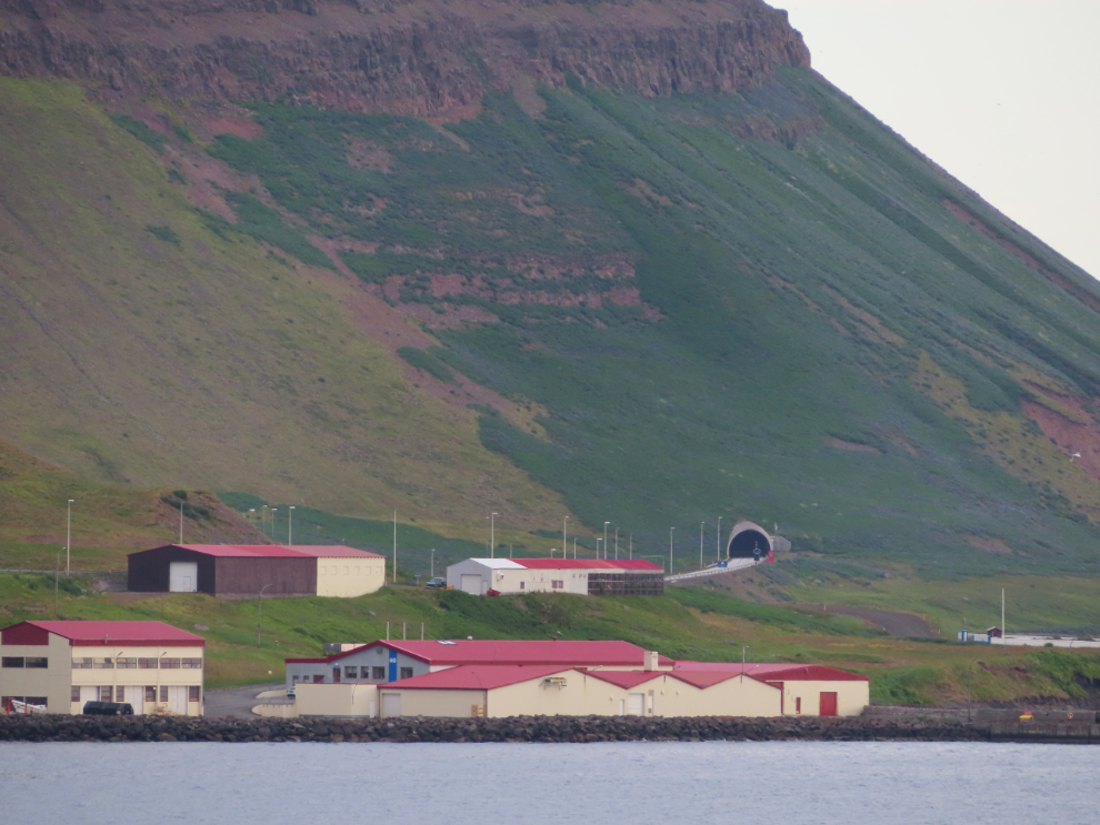 A highway tunnel at Isafjordur, Iceland.