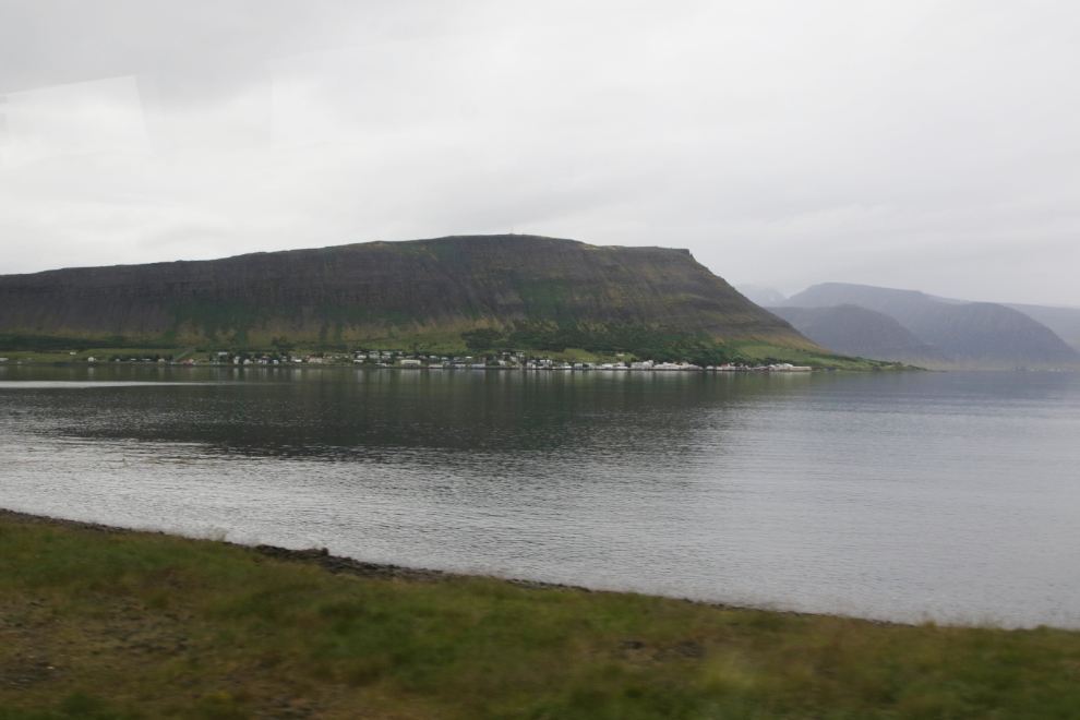 A coastal scene along the highway between  Isafjordur and Dynjandi, Iceland.