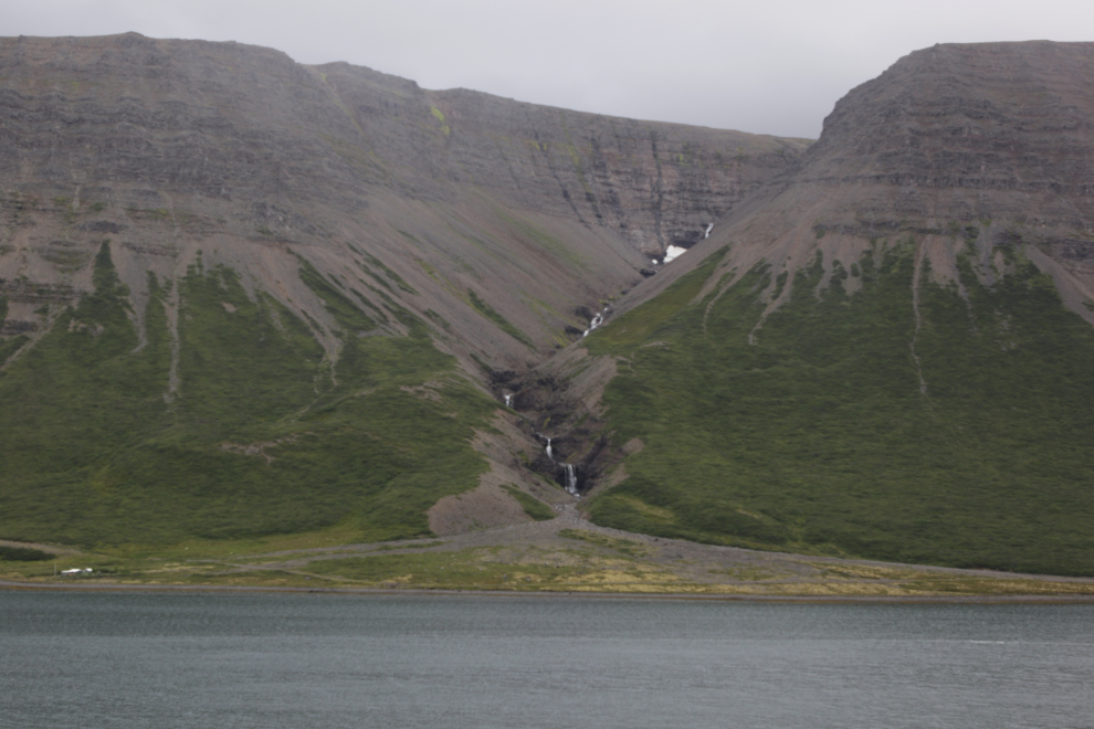 A coastal scene along the highway between  Isafjordur and Dynjandi, Iceland.
