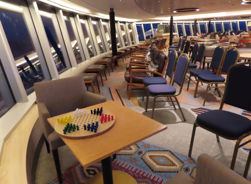 The Crow's Nest on Deck 12 forward  on the Holland America cruise ship Nieuw Statendam.