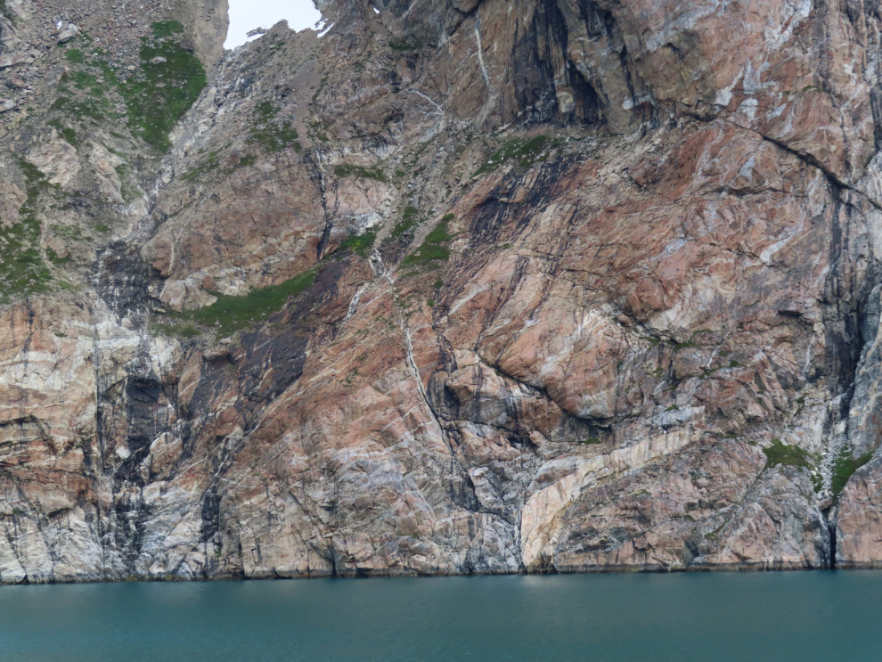 Complex geology in Prince Christian Sound, Greenland.