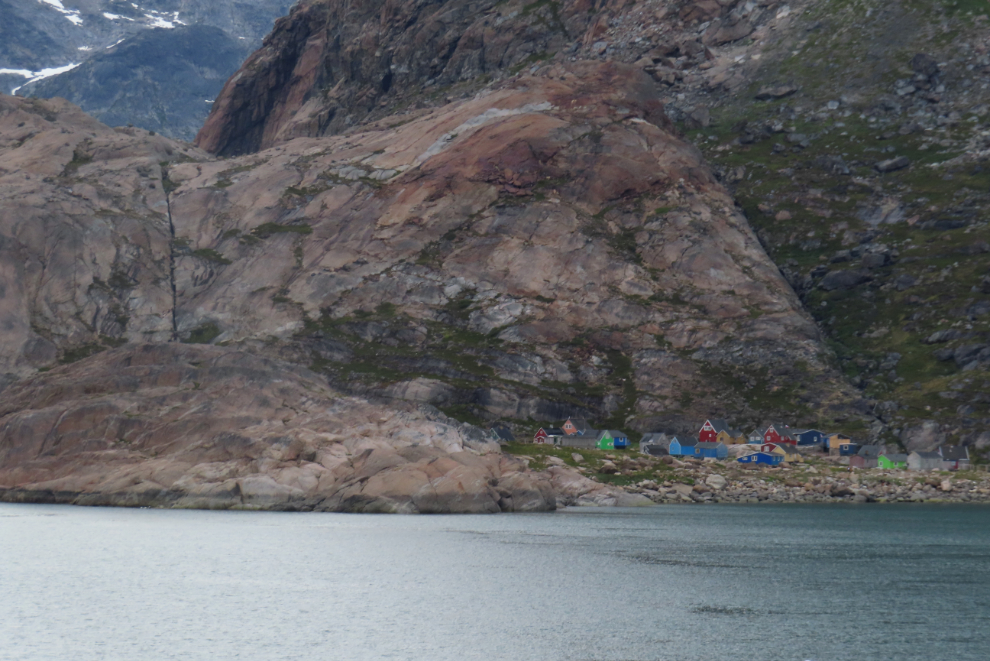 The village of Aappilattoq in Prince Christian Sound, Greenland.