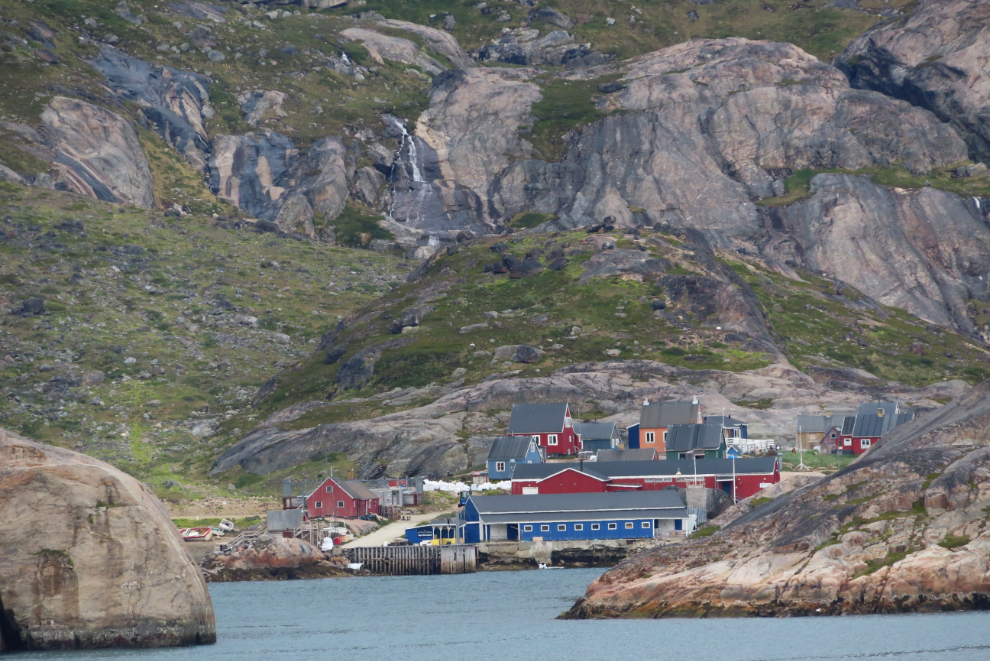 The village of Aappilattoq in Prince Christian Sound, Greenland.