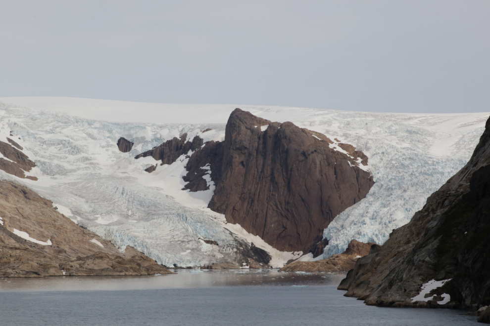 Glaciers in Prince Christian Sound, Greenland.