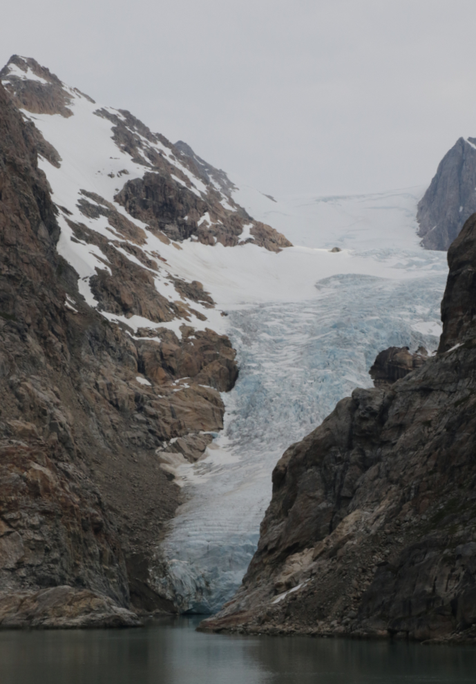 A glacier in Prince Christian Sound, Greenland.