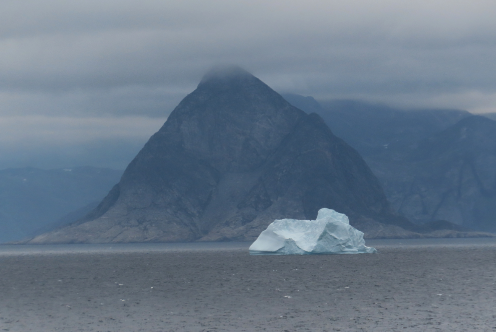 A large iceberg floating off the incredible southwest coast of Greenland.