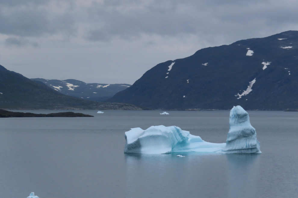 Icebergs in a fjord along the incredible southwest coast of Greenland.
