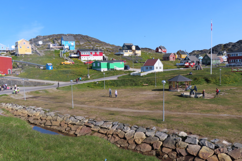 A park in the centre of Paamiut, Greenland.