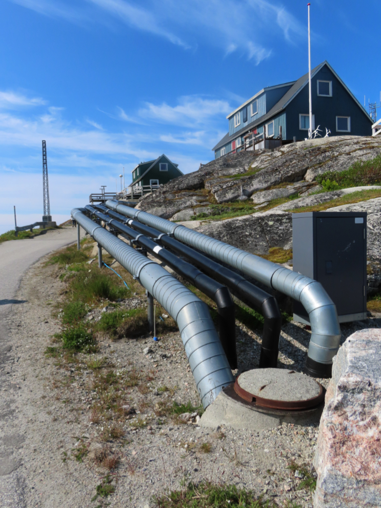 Utilidors at Paamiut, Greenland.