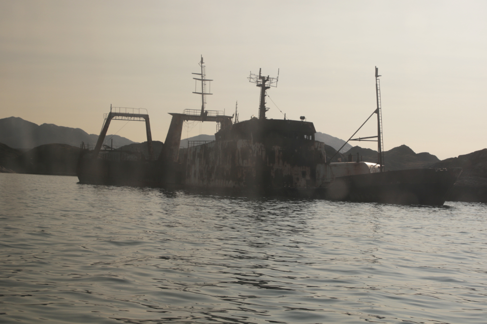 The wreck of the trawler Greenland Star near Paamiut, Greenland.