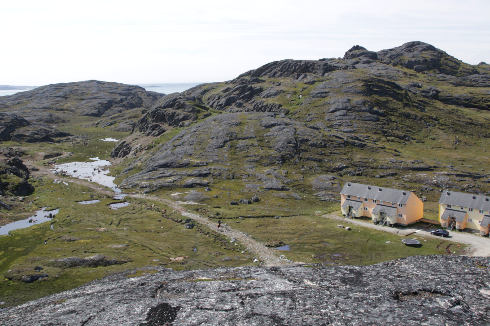 Hiking above Paamiut, Greenland.