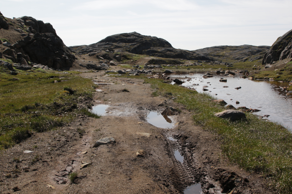 A rough road to explore at Paamiut, Greenland.