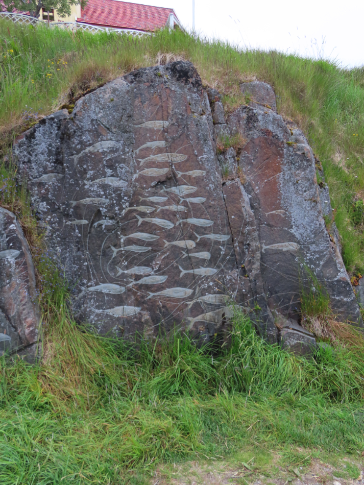 The whale wall at Qaqortoq, Greenland.