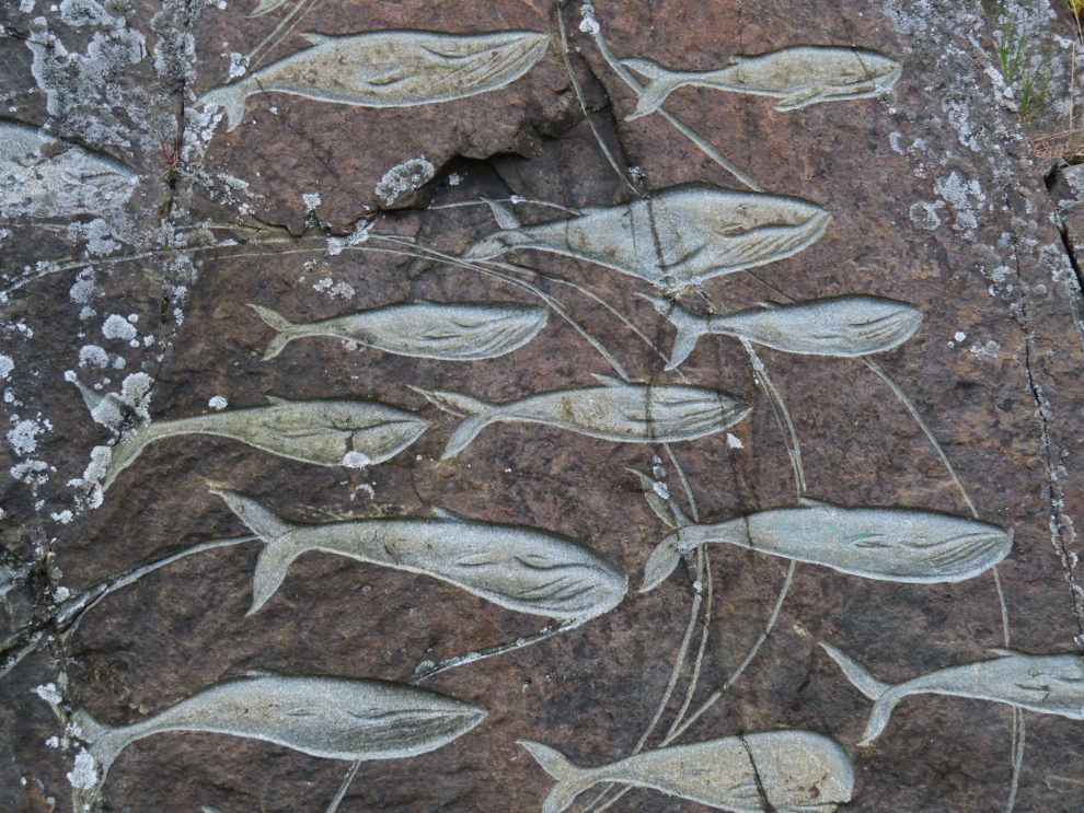 The whale wall at Qaqortoq, Greenland.