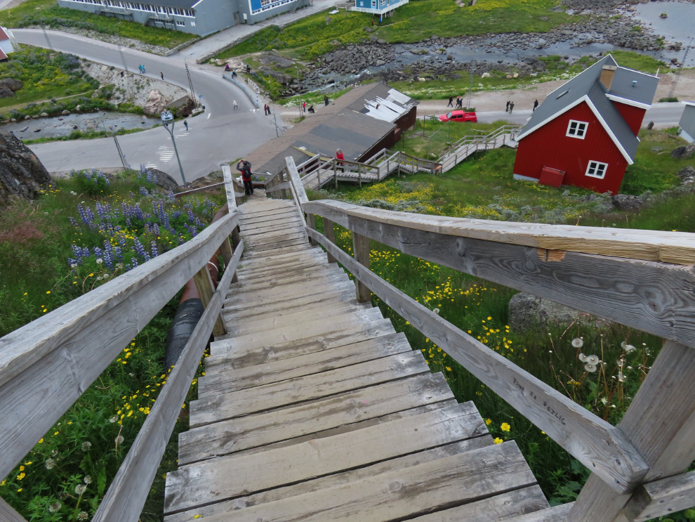 Incredible stairs at Qaqortoq, Greenland