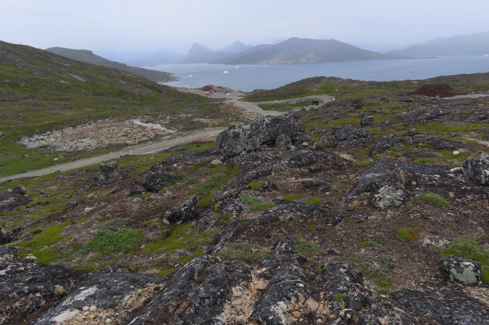 Hiking to the next fjord over from Qaqortoq, Greenland.
