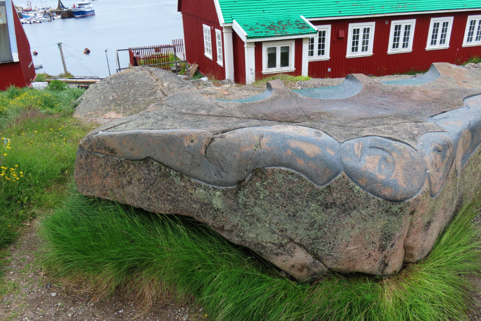 A sculpted bench at Qaqortoq, Greenland.