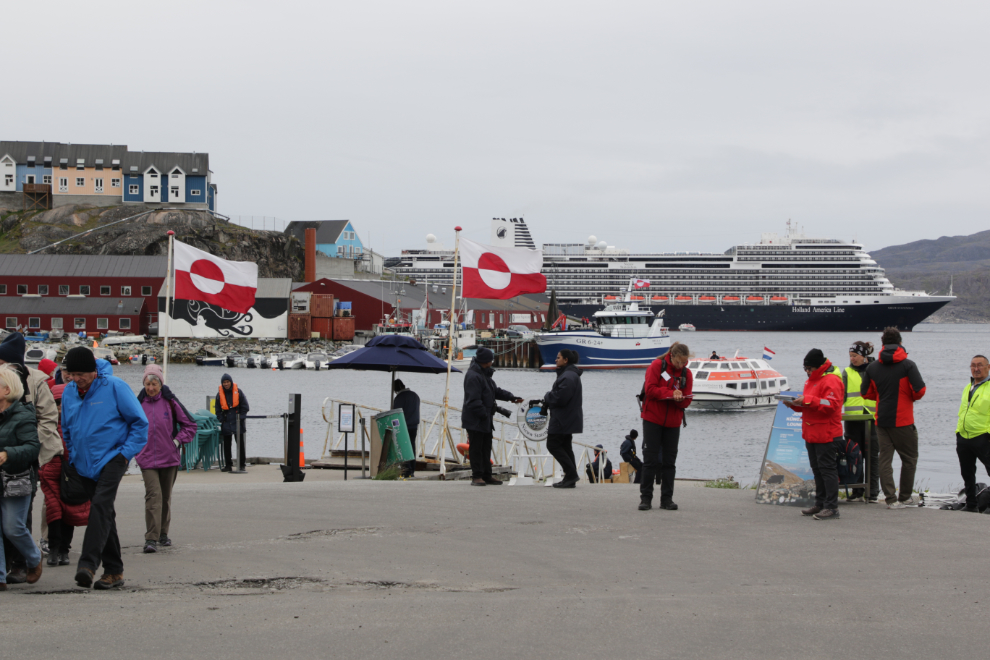 The cruise ship tender dock at Qaqortoq, Greenland.