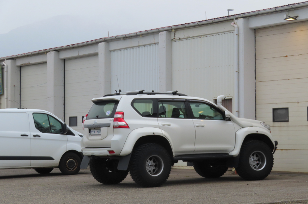 A great-looking Toyota off-roader in Grundarfjordur, Iceland.