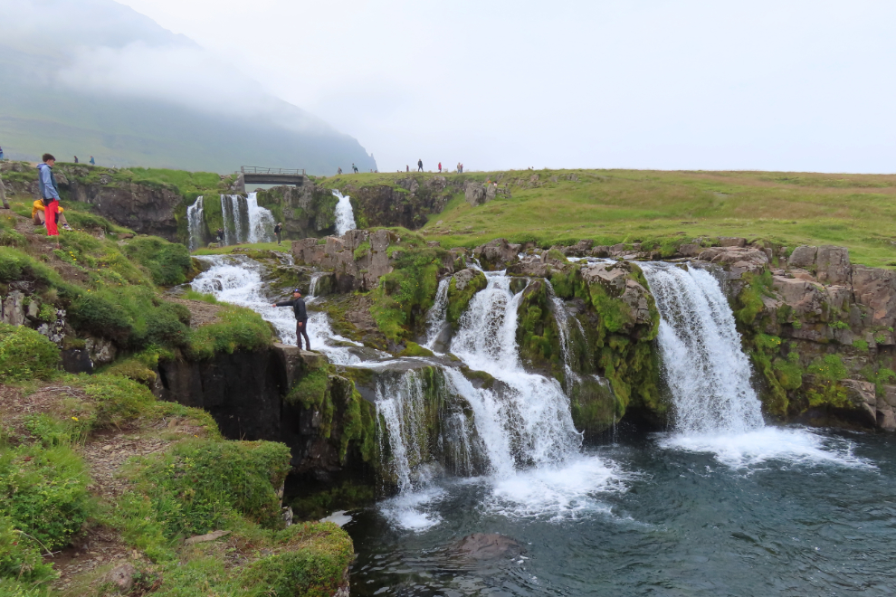 The waterfall Kirkjufellsfoss at Grundarfjordur, Iceland.