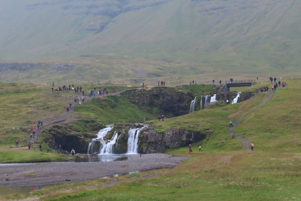 The waterfall Kirkjufellsfoss at Grundarfjordur, Iceland.