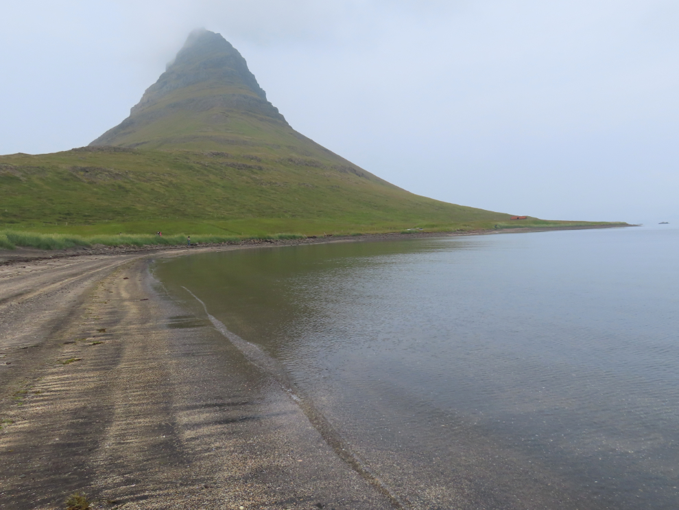 The beach below Kirkjufell at Grundarfjordur, Iceland.