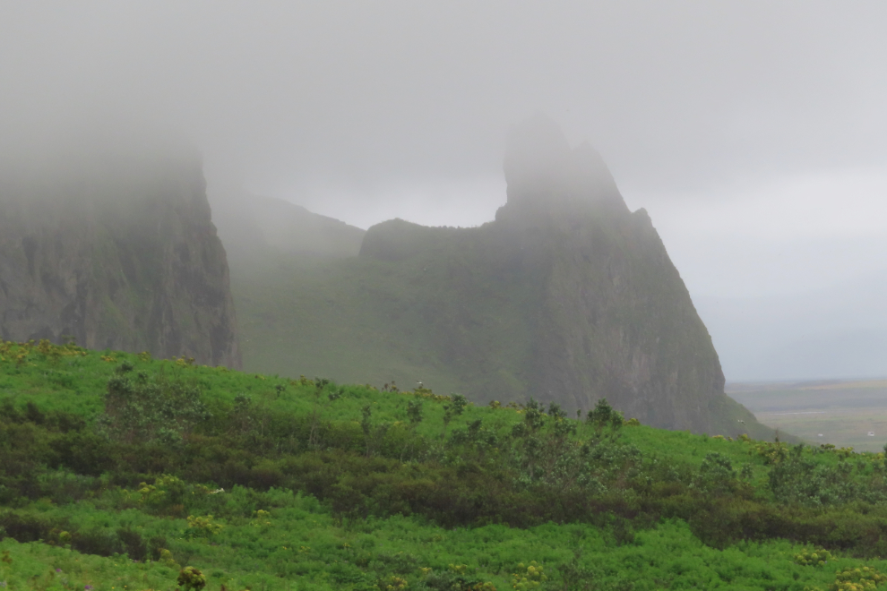 One of the dramatic views from Reyniskirkja, the church at Vik, Iceland.