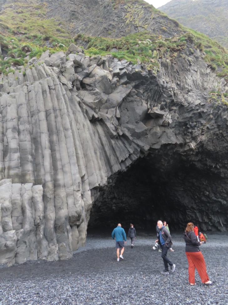 Basalt cave and columns at Reynisfjara, Iceland.