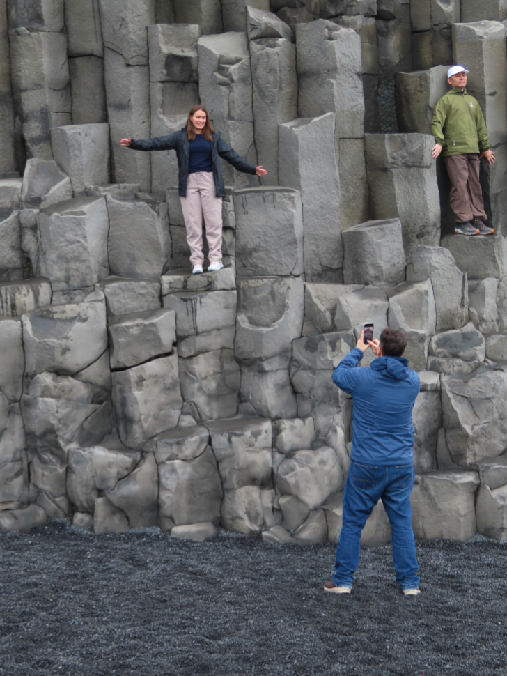 Portrait shooting at the beach at Reynisfjara, Iceland.