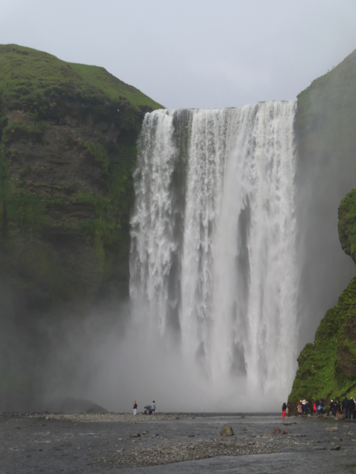 The waterfall Skogafoss on Iceland's South Coast.