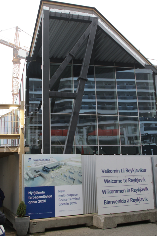 A new cruise ship terminal under construction at Reykjavik, Iceland.