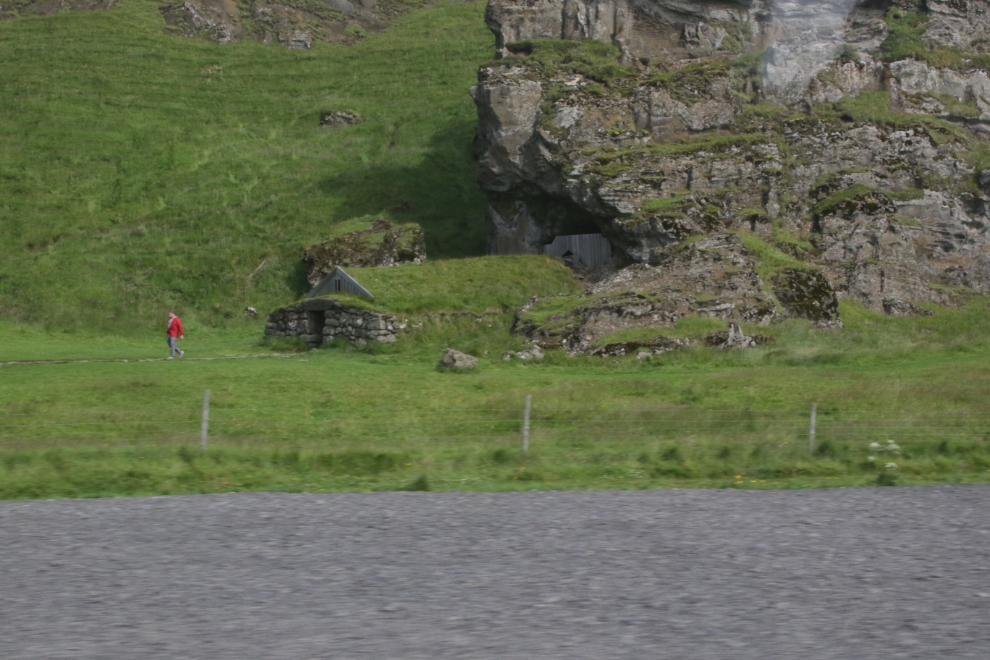 A very old rock-earthen home along Iceland Route 1.