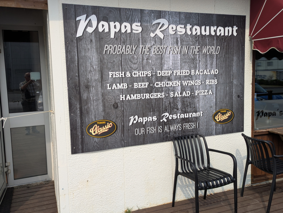 Papa's Restaurant at Grindavik, Iceland - 'Probably the best fish in the world.'