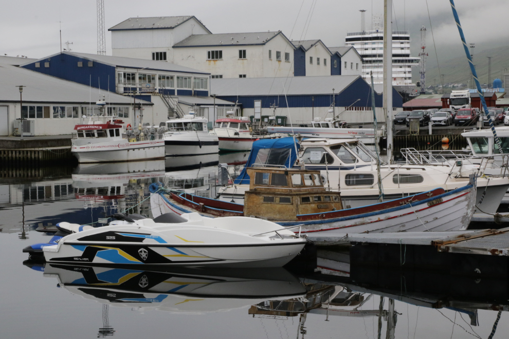  Boats in the harbour at Runavik, Faroe Islands.