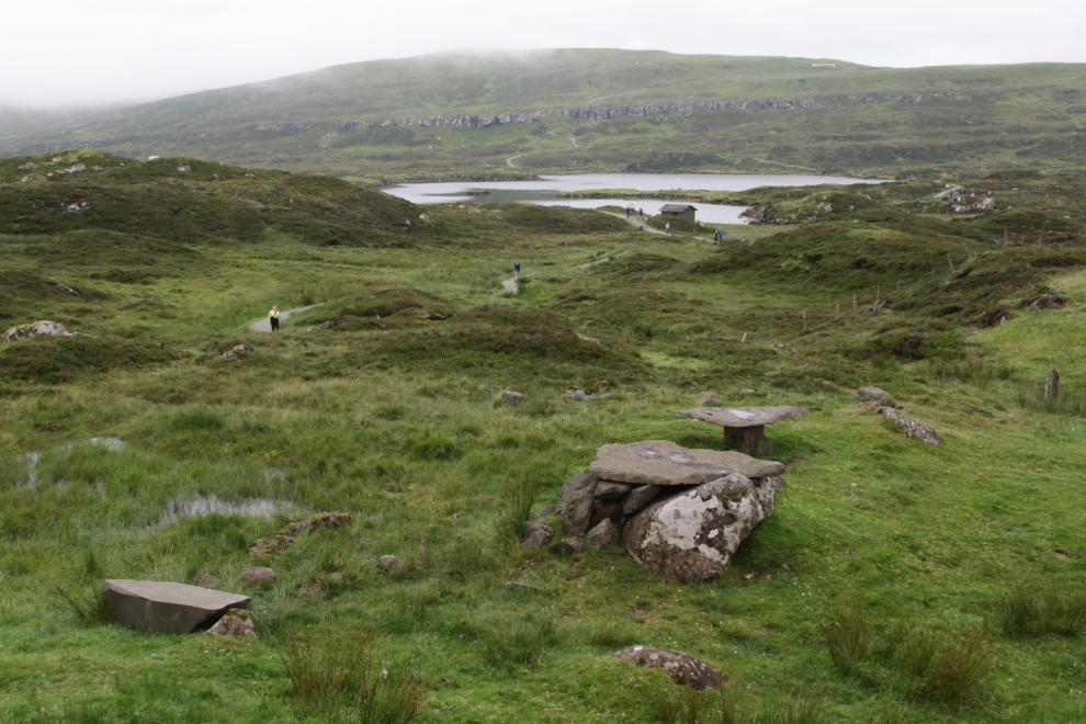 The lake Toftavatn at Runavik, Faroe Islands.
