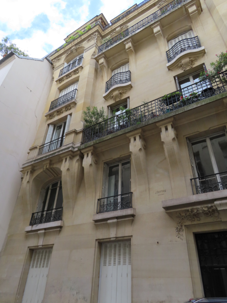 A residence on a medieval street in Saint-Germain-des-Pres district in Paris.