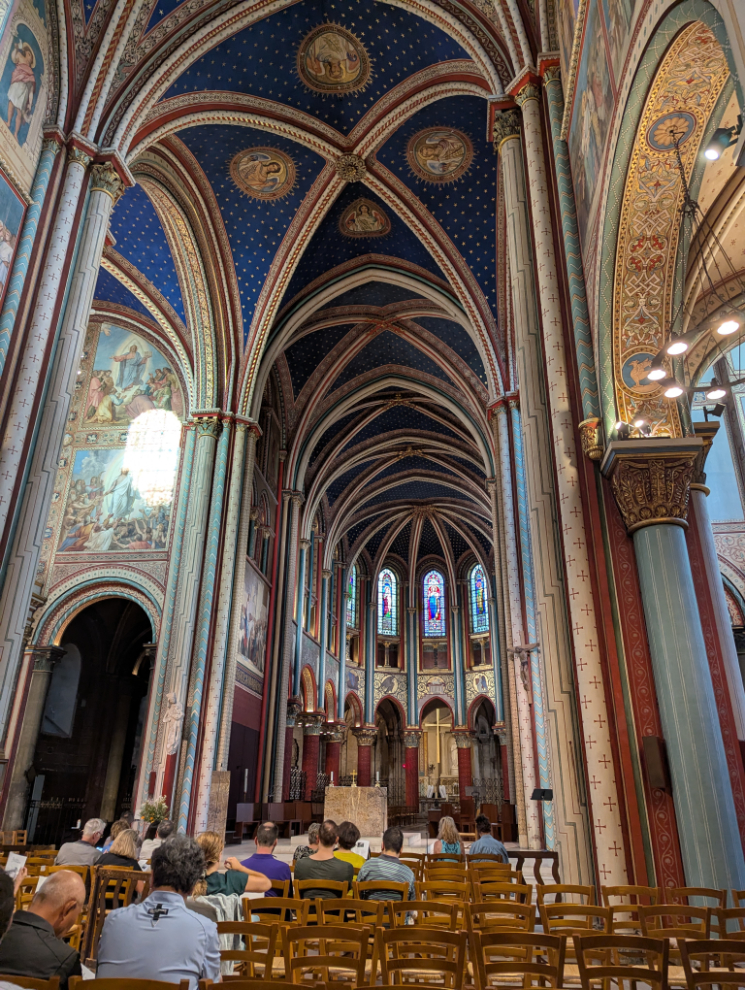 A concert at the Church of Saint-Germain-des-Pres in Paris.